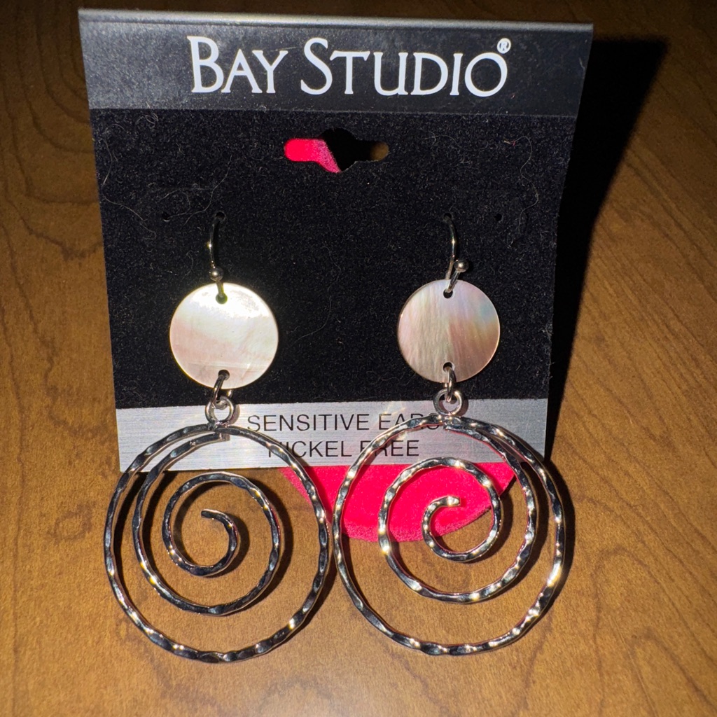 Bay Studio Silver Swirl Fish Hook Earrings